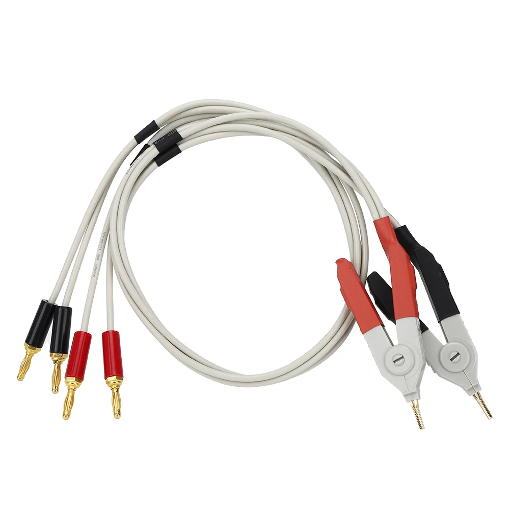 Cable de prueba de electrónica de 4 terminales, Clip de prueba de baja resistencia, Clip de prueba de puente Digital, accesorios para instrumentos de medición