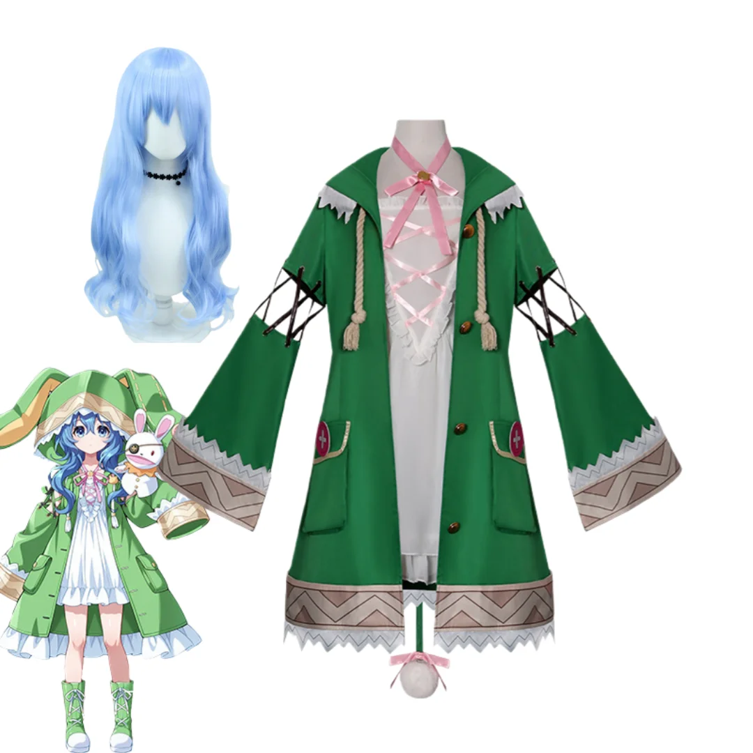 

Anime DATE A LIVE Himekawa Yoshino Cosplay Hermit Costume Wig Halloween Anime Clothes Uniform