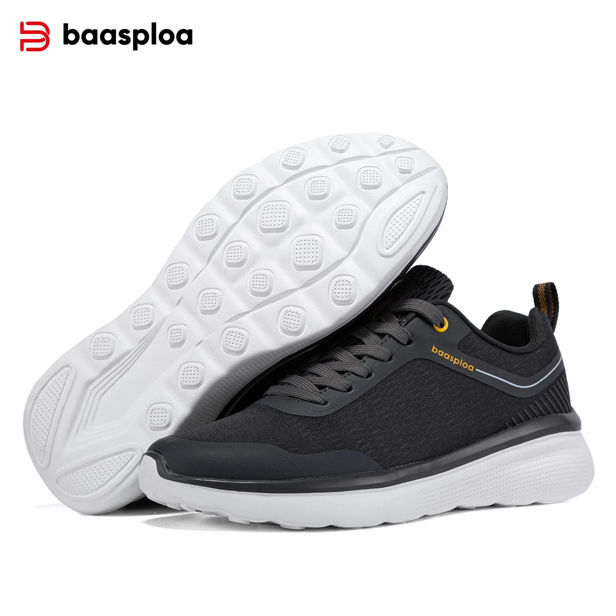 Baasploa 2024 New Men Sport Sneaker Lightweight Casual Shoes Comfortable Mesh Running Shoe Male Breathable Tenis Walking Shoes