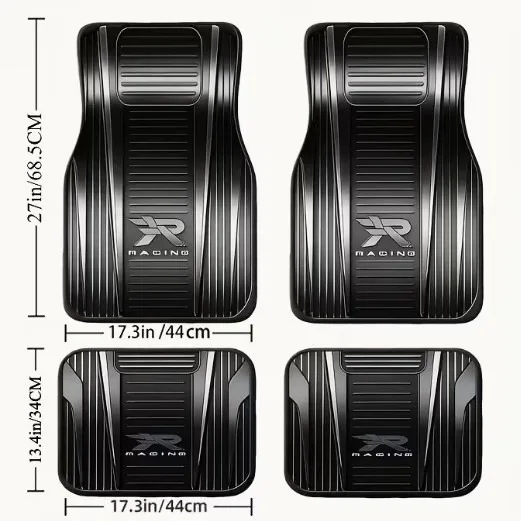 4 Stück Auto-Fußmatten mit Persönlichkeitsdruck, universelle Größe, für Auto, LKW, SUV, halten das Fahrzeug sauber, Autozubehör – Detail 4