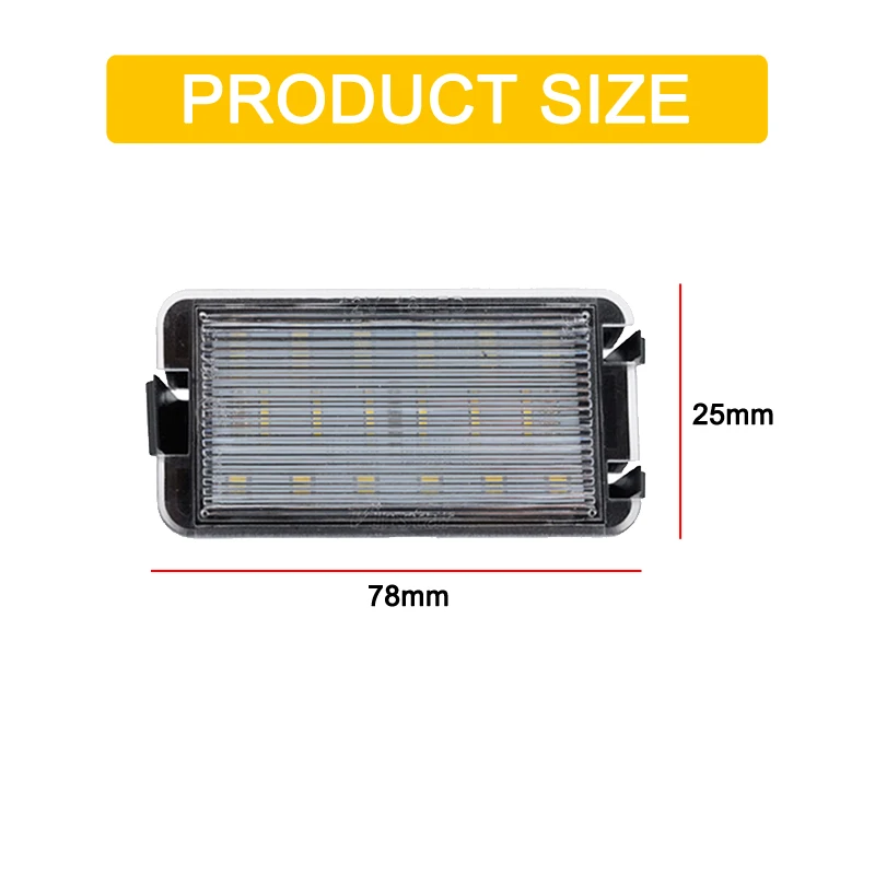 12V LED Number Plate Lamp For Seat Altea Arosa Cordoba MK1 MK2 Ibiza Leon 1M Toledo 5P White License Plate Light Assembly