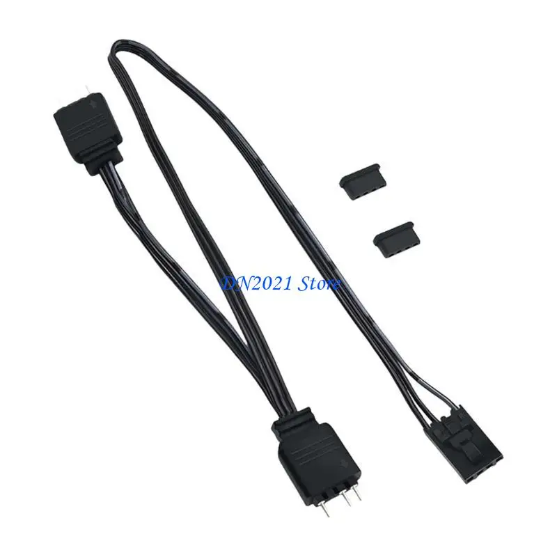 F3KE 4Pin to 5V 3Pin Splitter For HDLL120 Synchronizing LED Lighting Effects