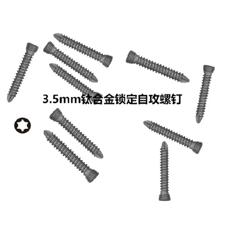 Titanium Alloy 3.5mm Locking Screws Blue StarDrive Head Implant Veterianry Orthopedic Surgical Instrument Tools Medical Supplies