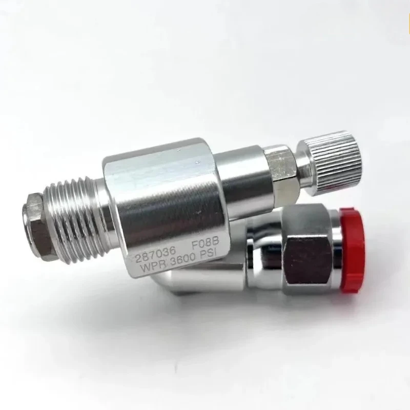 وصلة محول الرش بدون هواء 287030   مجموعة صمامات CleanShot 287-030 مع قيمة إيقاف التشغيل لمسدس رش GRA