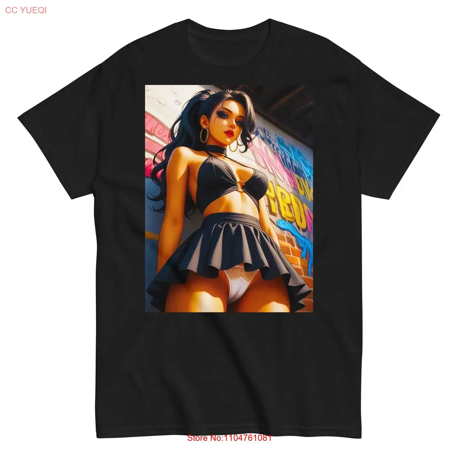 Camiseta de Anime Hentai con Diseño de Chica Sexy, Estilo Vintage, Ligeramente Transpirable, Suave y Elegante, Unisex, Streetwear para Hombre