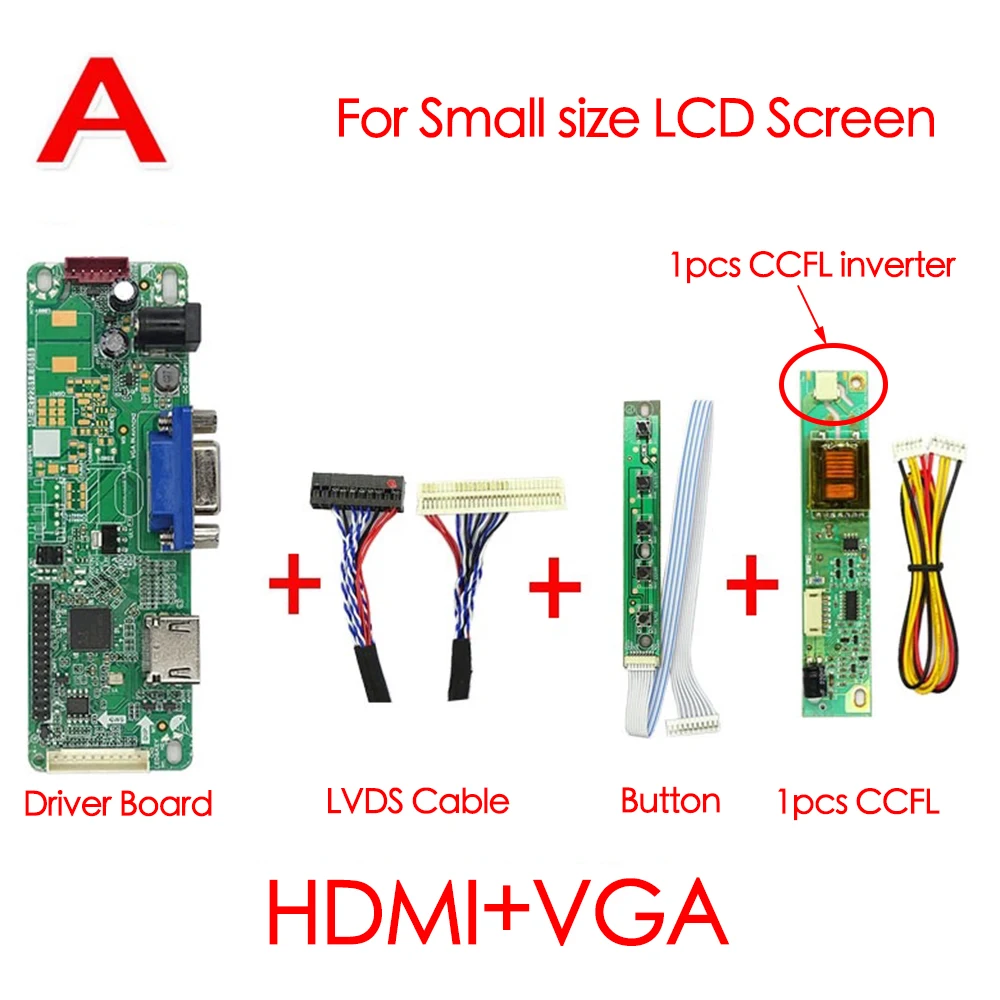 LP154WU1 15.4inch 1920X1200 30 Pin LVDS CCFL Converter LCD Controller Board Kit for DHMI VGA laptop display monitor driver board