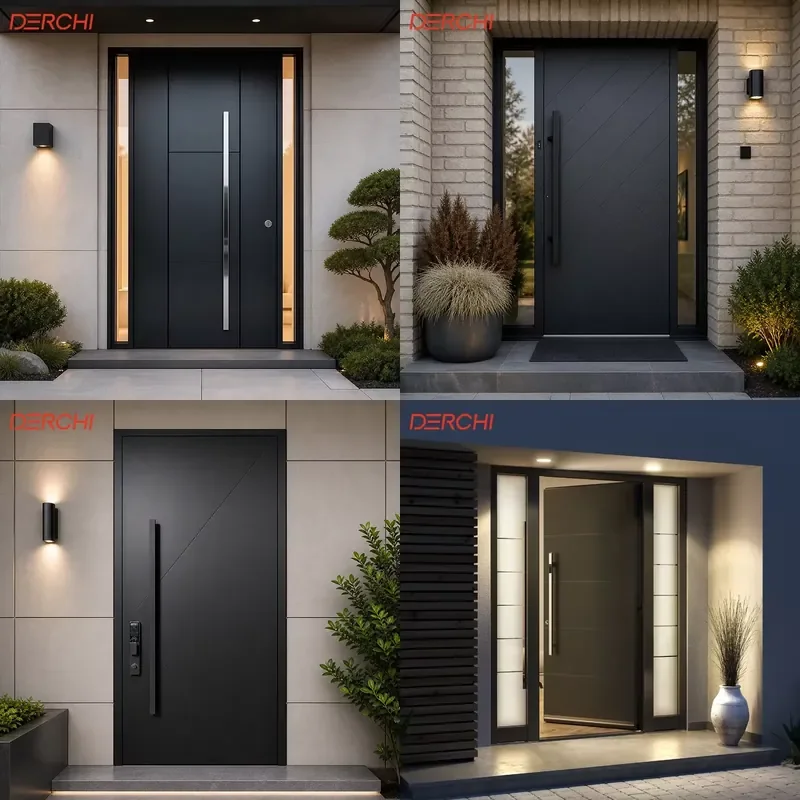 Aluminum Entry Front Door Exterior Security Door for Residential and Commercial Projects Custom Design