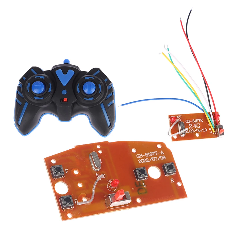 1Set 2.4G 4CH RC circuito di controllo remoto per auto trasmettitore PCB e scheda ricevitore parte con Antenna sistema Radio accessori per auto RC