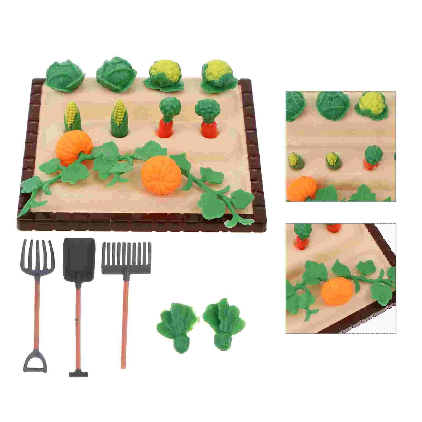 Miniature Farm Tool Model Vegetables Micro Landscape Resin Outdoors Dollhouse Garden Produce