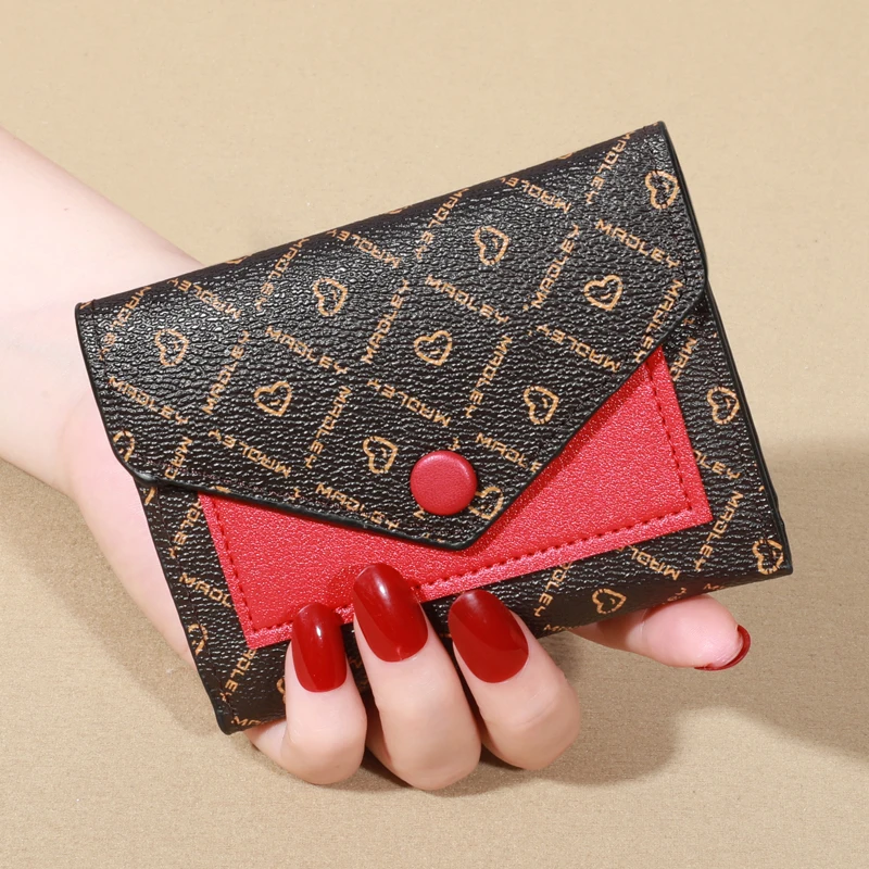 Trifold Clutch Coin Purse, Minimalist Credit Card Holder, Women\'s Casual Wallet Retro Classic Wallet