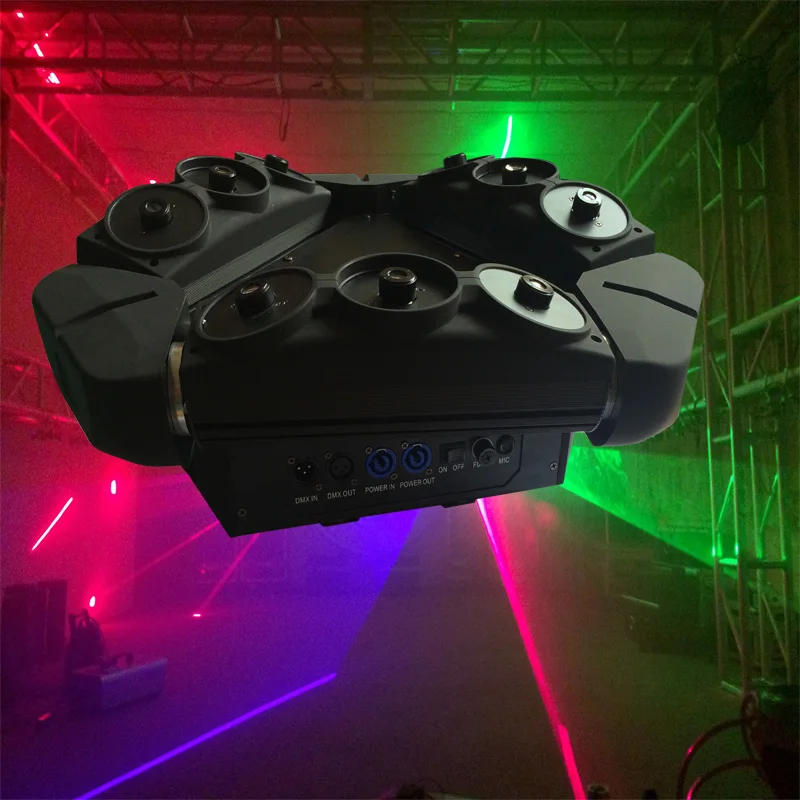 Led 9 heads spider beam movinghead light laser rgb disco christmas  wedding home party stage lighting special effect