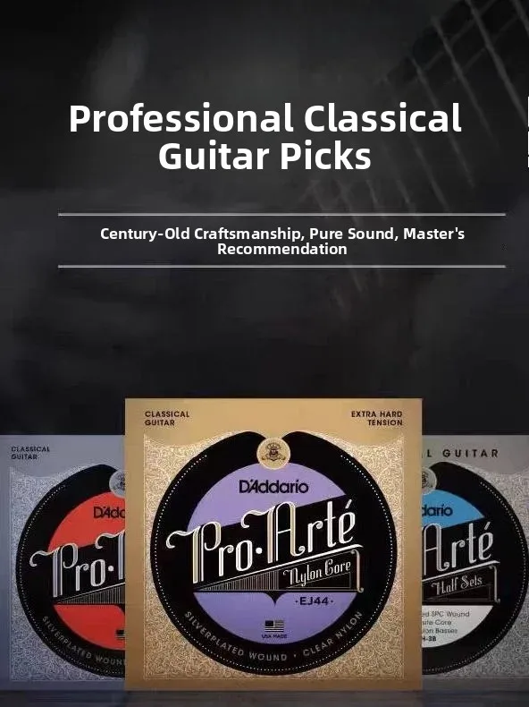 Daddario Nylon Classical Guitar Strings High Tension EJ45 EJ46 Set of 6 Guitar Accessories Standard Tension Guitar Strings