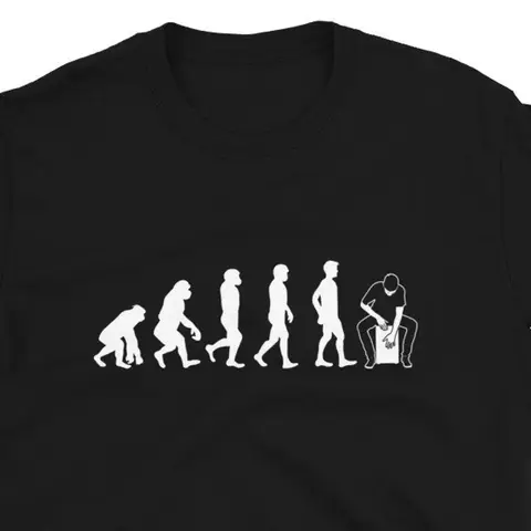 에볼루션 케이존 드럼 박스 플레이어 티셔츠, 남자 여자 선생님용