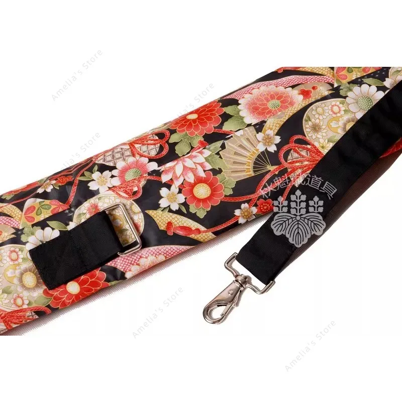 ญี่ปุ่นแบบดั้งเดิม Kendo Shinai กระเป๋า Elegant Kimono ดอกไม้รูปแบบดาบไม้ไผ่พกพากระเป๋าอุปกรณ์ศิลปะการต่อสู้ป้องกัน