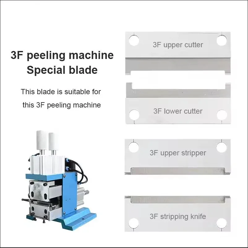 High-Quality Pneumatic Blades for 3F Wire Stripping Machines - Precision Die-Cut Knives, 60203mm, 4 Pieces per Set