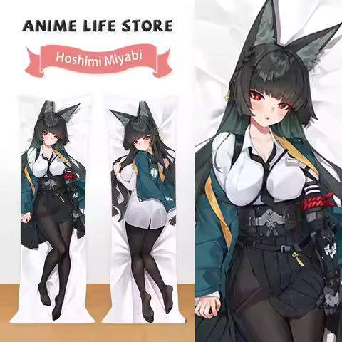 Anime Zenless Zone Zero Hoshimi Miyabi Cute Body Dakimakura Cover Hugging Fullbody 2Sided Print Pillowcase Otaku Cushion Covers