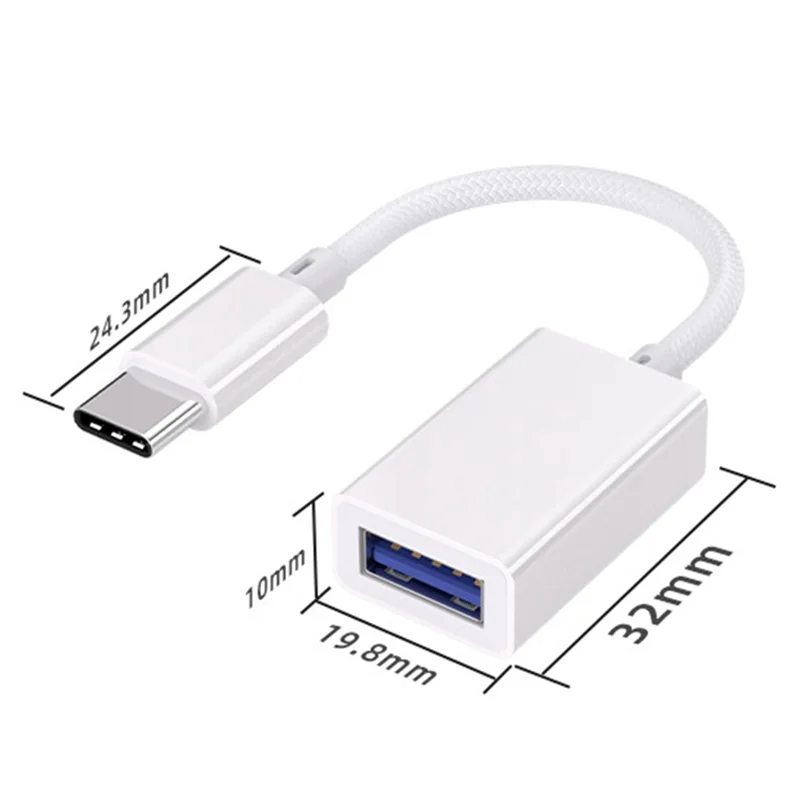 A76F-OTG Adapter Typec To USB Double-Sided 3.0 Adapter Cable To USB Flash Drive Suitable For  16/15 Android Converter