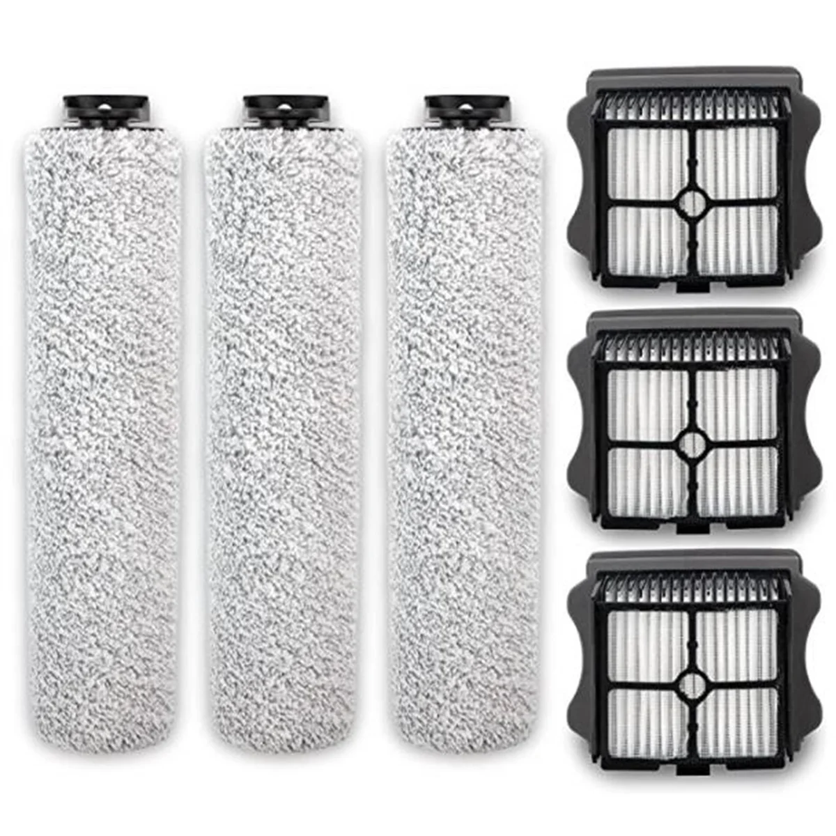استبدال فرشاة الأسطوانة ومجموعة مرشح ، متوافقة ل Tineco الطابق واحد S3 و IFloor 3 ، فراغ الرطب والجاف اللاسلكي
