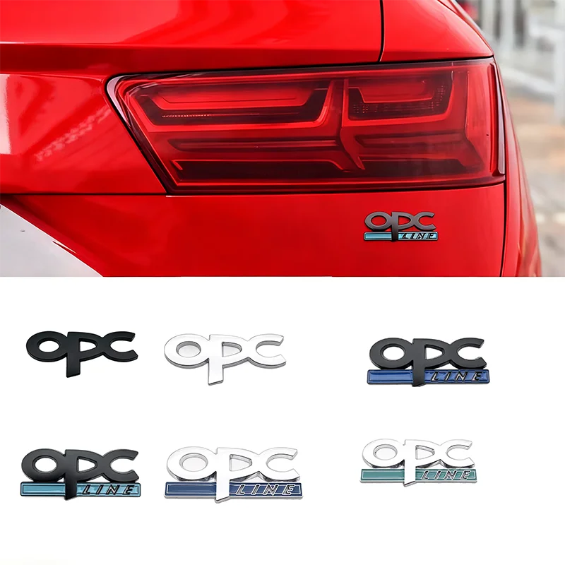 1pcs OPC Line Emblem Front Grille Badge Tail Stickers Logo For Opel Astra j g Insignia Corsa d Vectra c Zafira a Auto Gadgets