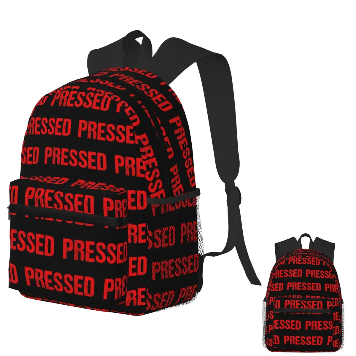 

Pressed In Red Student Backpack School Bag Hiking Travel Daypack for Men Women Fashion Bookbag Shoulder Bags