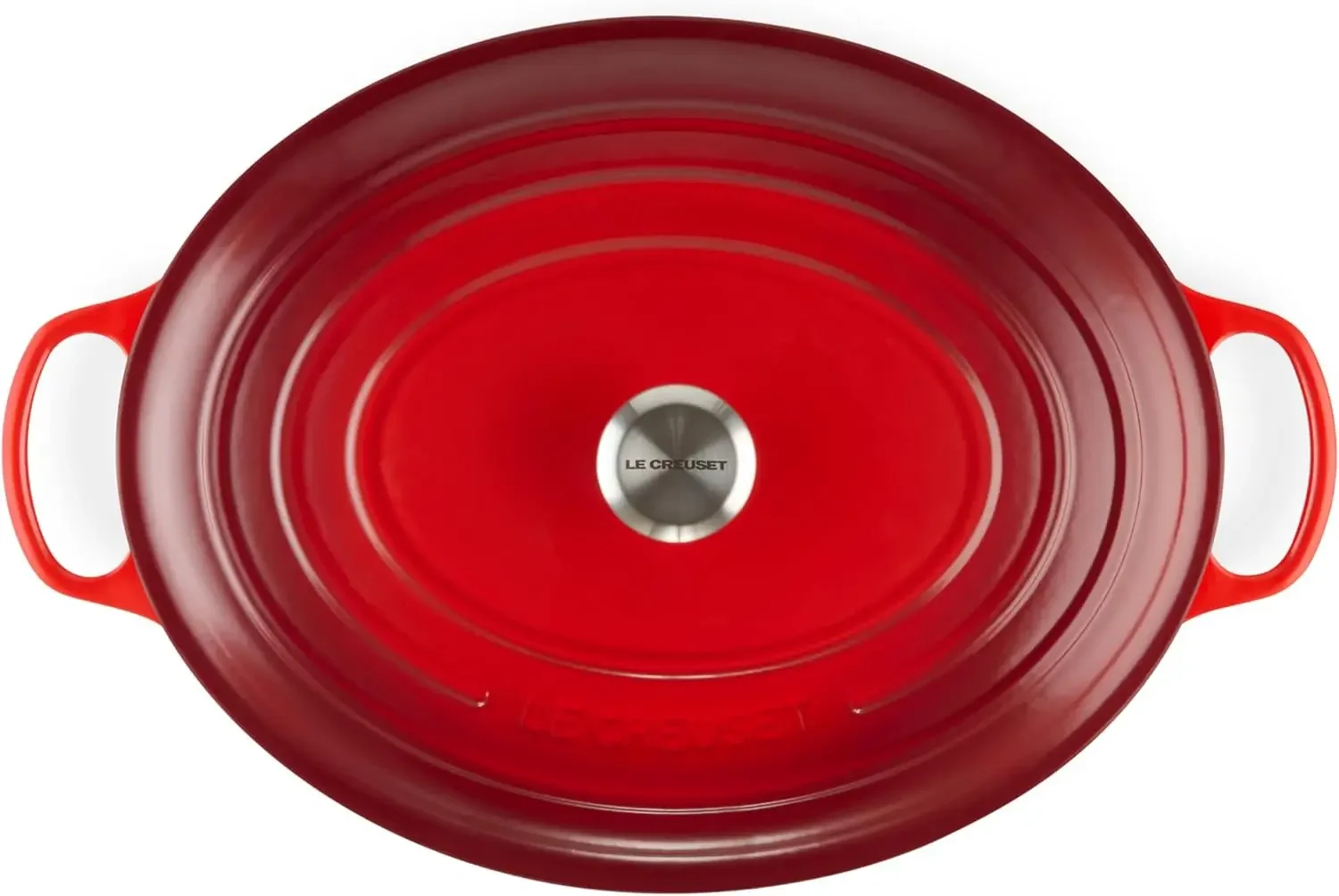 Enameled Cast Iron Signature Oval Dutch Oven, 15.5 qt., Cerise