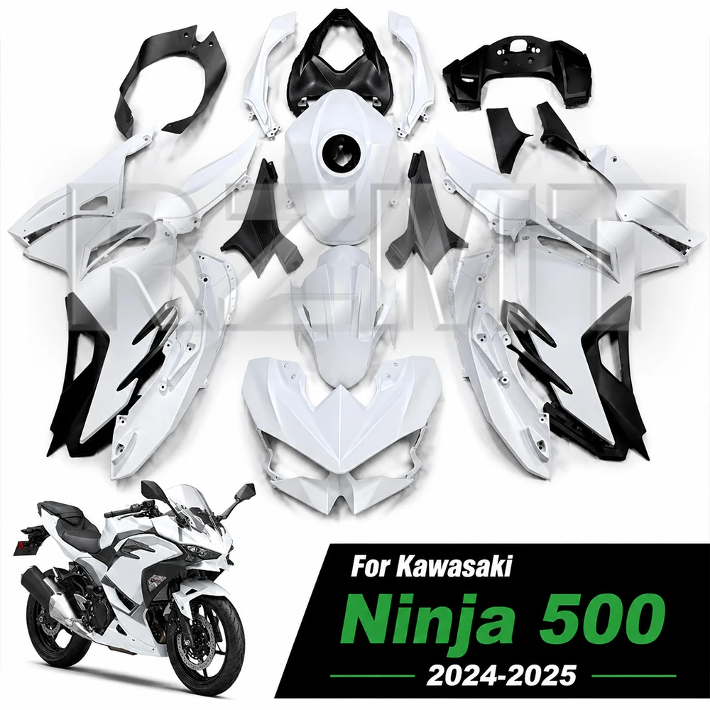 Neue Motorradverkleidungen für Kawasaki Ninja500 2024 2025 Verkleidungssätze Ninja 500 24 25 Matt Schwarz Grün Karosserie Rahmen Verkleidung
