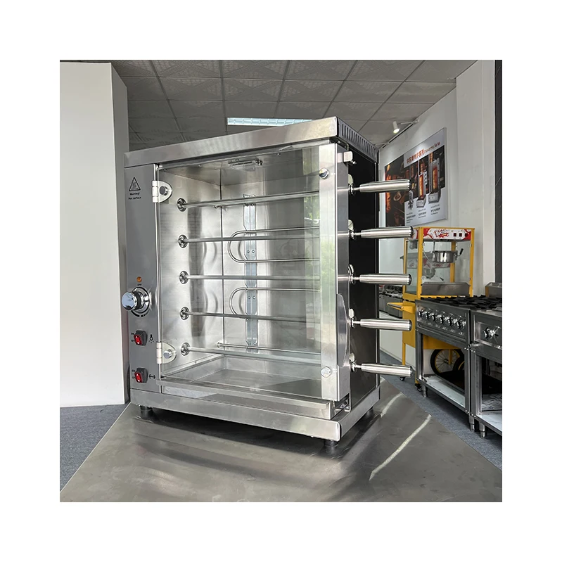 Commercial Stainless Steel Rotary Gas Oven Durable Chicken Rotisserie Grill Machine For Hotel Catering Equipment