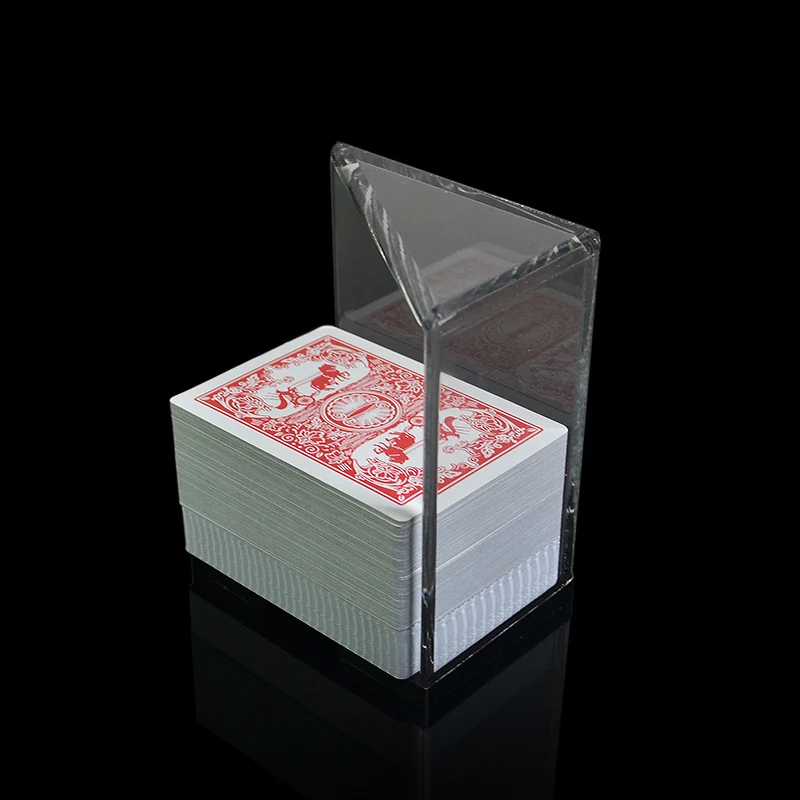 Casino Professional Acrylic Poker Rack Scrap Card Box Texas Poker Box Chip Poker Table Accessories Storage Box Board Games