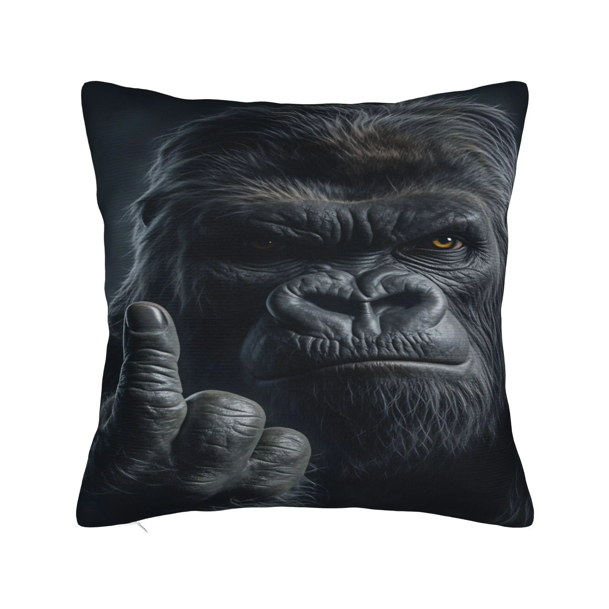 Gorilla Middle Finger  Pillowcases  Retro Trendy Pillow Case For Wedding Party Home Decor Design Pillow Cover