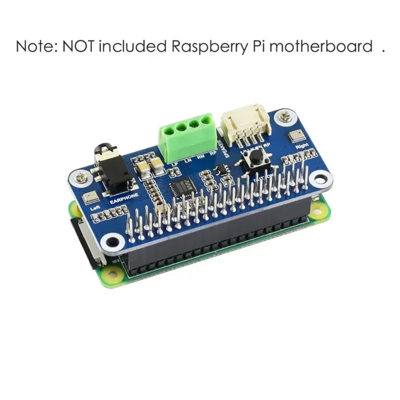 Geluidskaart Uitbreidingsmodule Heeft Starterkit Voor Rpi Raspberry Pi 0 Nul 2 0W 2 3 Model B Plus 4 5