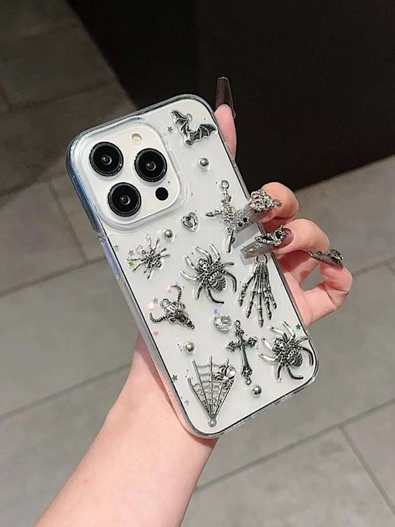 

Чехол-капельница Silver Cross Spider подходит для iPhone 15, 14 Pro Max 13, 12, 11, защитный чехол 11