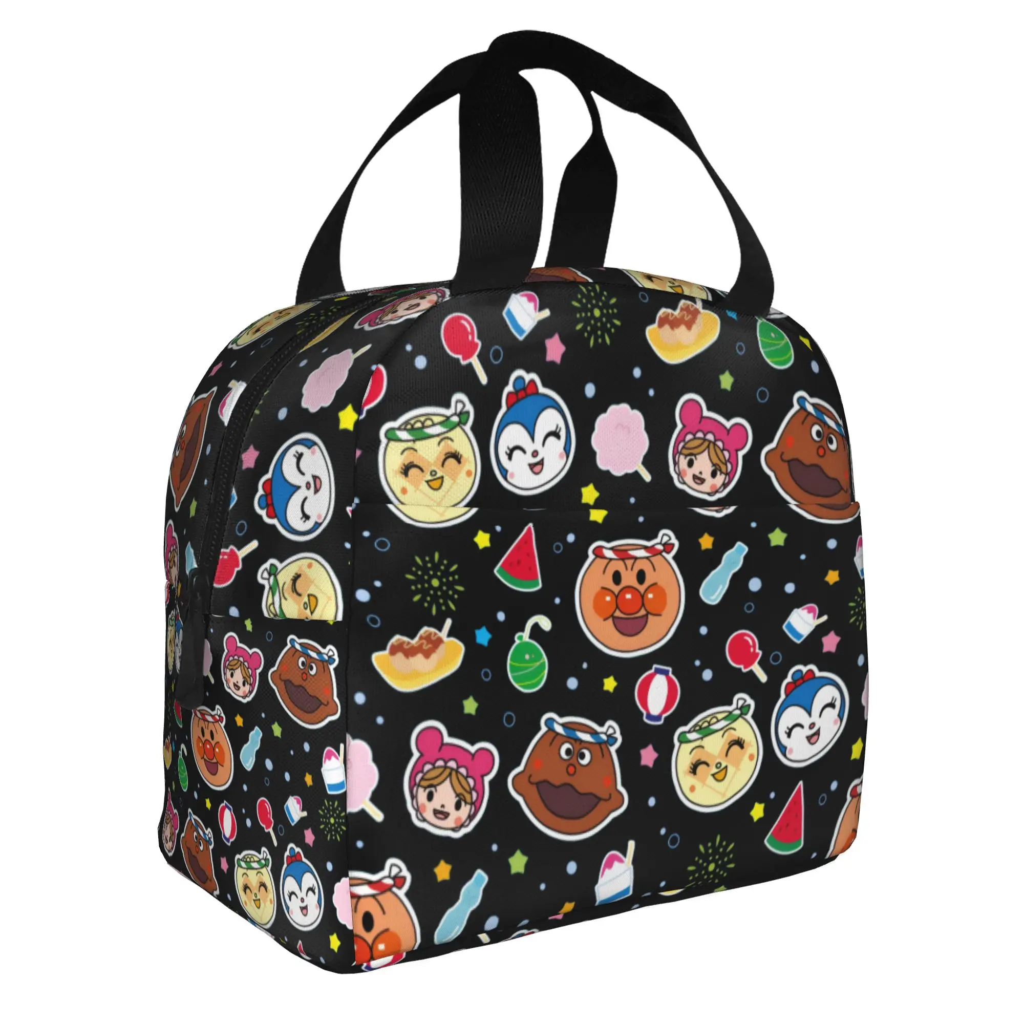 Custom Anpanmans Insulated Lunch Bags for Women Men Cartoon Portable Thermal Cooler Bento Box Work School Travel view 2