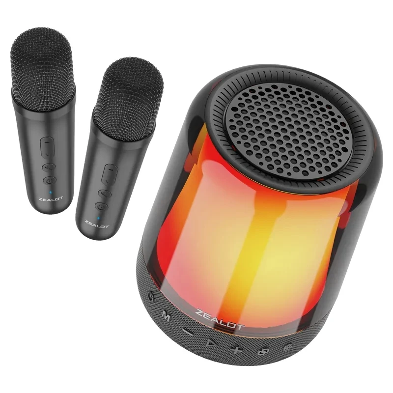 

With Mp3 and Radio Kalonka Bass Audio Player Singing Rgb Music Light Rhythm Portable Outdoor Party Speaker Support Aux Tf