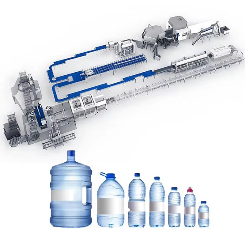 Customized 3 In 1 Mineral Pure Water Filling Machine Water 100-1000ML For Pet Bottle