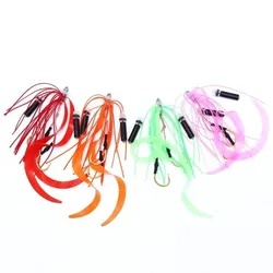 10/50PCS Silicone Skirt Jig Replacement Twin Hook Slider Rig Spare Hooks Assist Hook Trailer Lure Octopus Mimicking Set Size #13