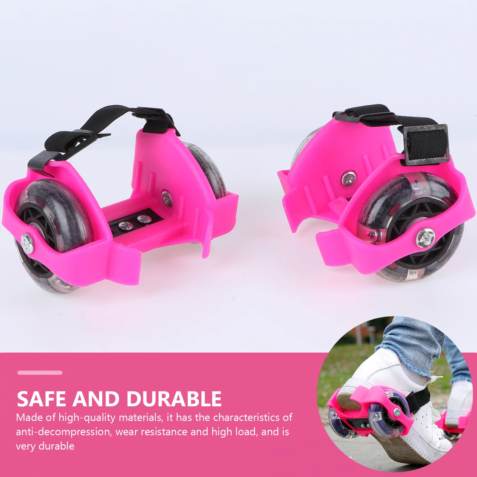 زوج واحد من أحذية التزلج القابلة للتعديل، زلاجات دوارة لامعة، عجلات كعب مضيئة، هدية في الهواء الطلق #4