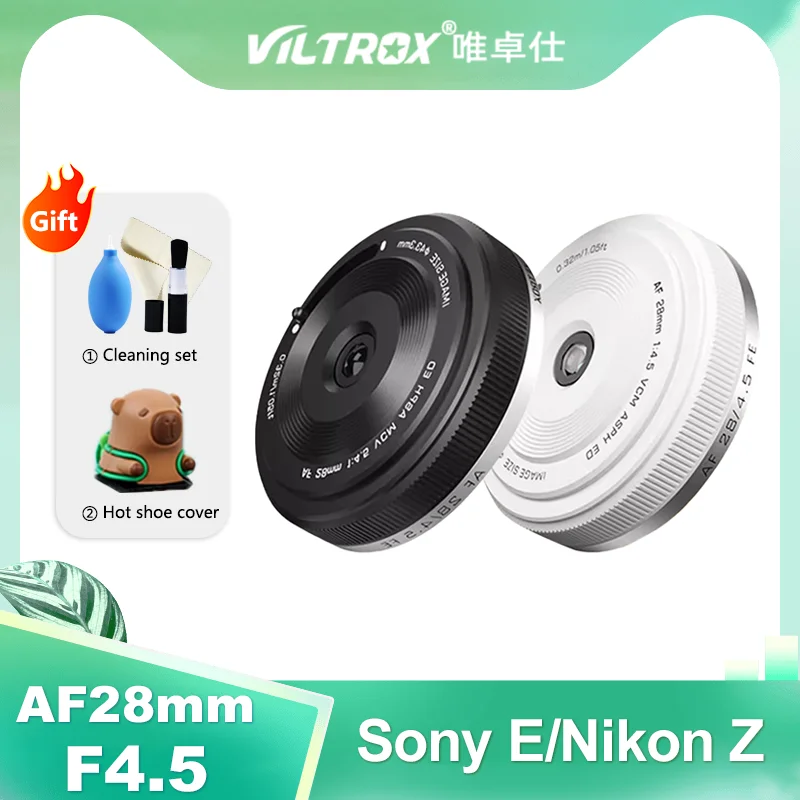 Полнокадровый объектив VILTROX AF 28 мм F4.5 с автофокусом в стиле ретро, ультратонкий для Nikon Z Z7 ZVE10II A6400 Sony E A7C A6400 A6700 ZV-E10 A7M5 Полнокадровый объектив VILTROX AF 28 мм F4.5 с автофокусом в стиле ретро, ультратонкий для Nikon Z Z7 ZVE10II A6400 Sony E A7C A6400 A6700 ZV-E10 A7M5