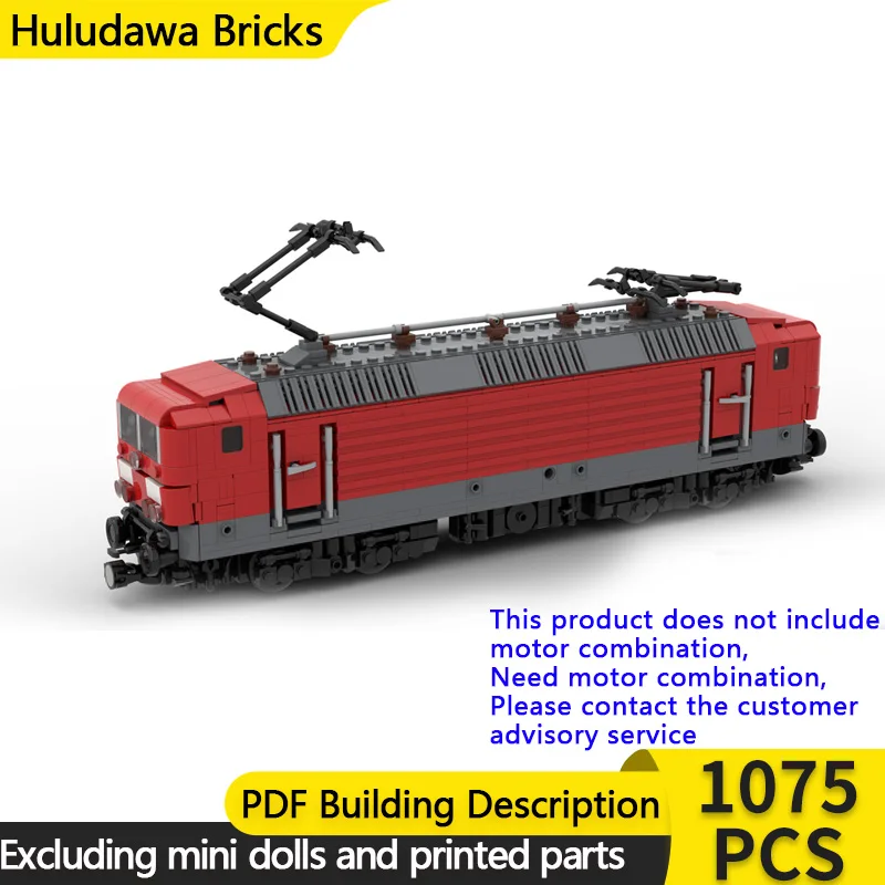 

City Car Model MOC Building Bricks Railway Br 243 Electric Locomotive Modular Technology Gift Holiday Assemble Children Toy Suit
