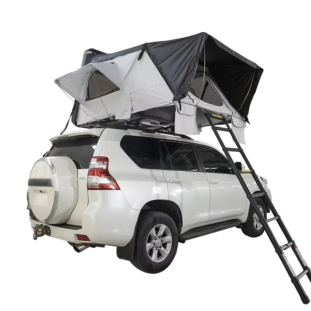 Outdoor Camping Car Rooftop Tent Suppliers ABS Pop-up Triangle Rooftop Tent Lightweight Car Top Roof Tent