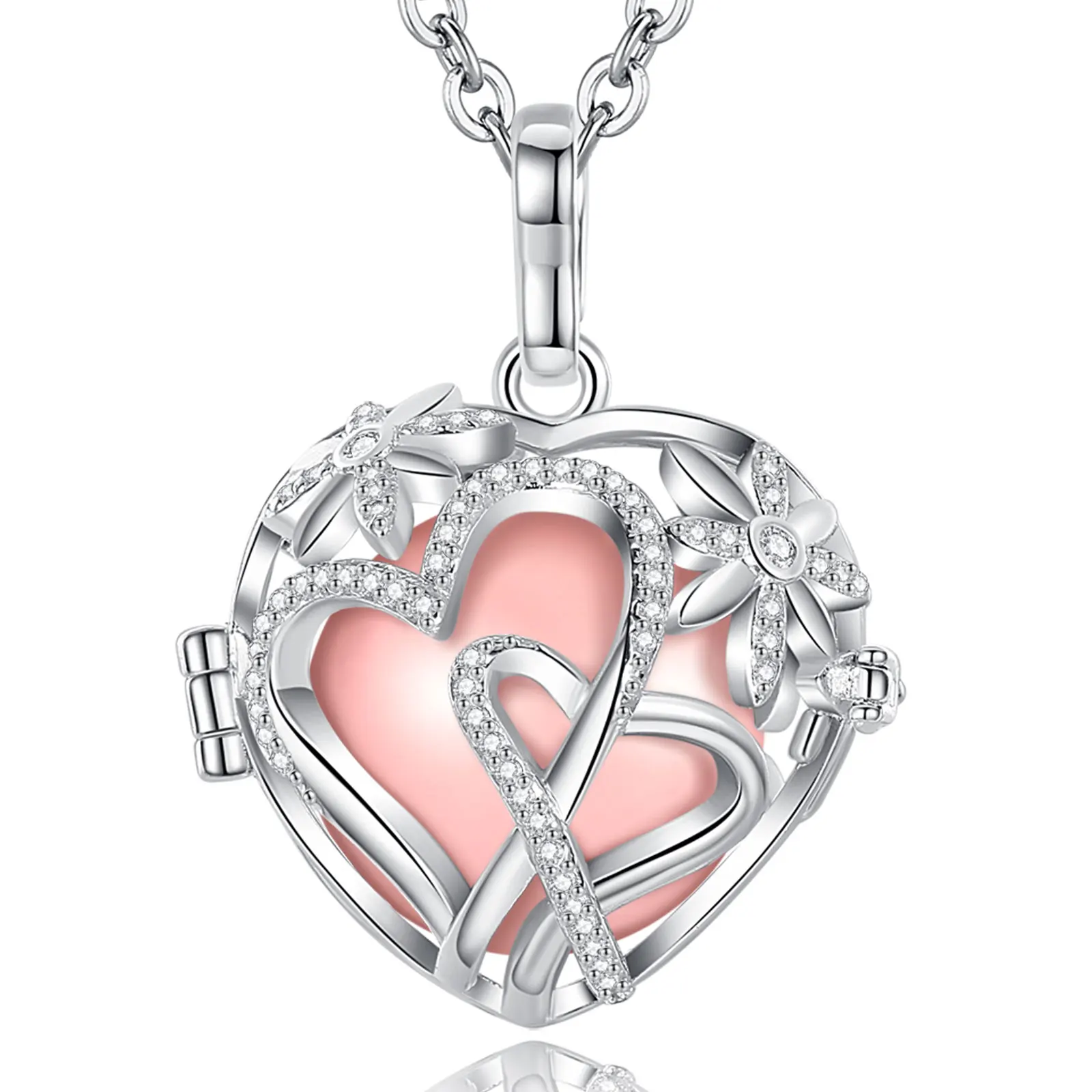 EUDORA 18mm Schwangerschaft Bola Halskette Engel Anrufer Harmonie Kugelkäfig Anhänger Mix Stile Mode Mutterschaft Schmuck für Frauen Geschenk
