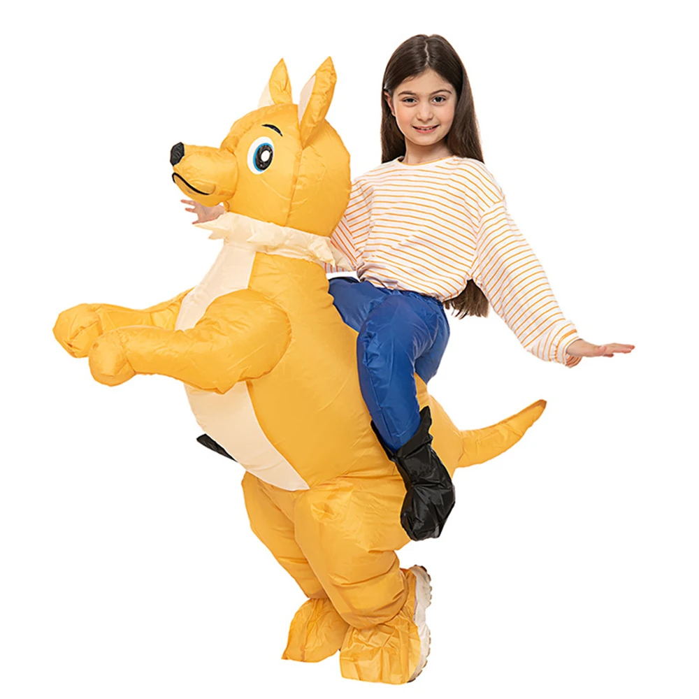 JYZCOS Inflatabe Dog Costume Kid Funny Dog Blow Up Costumes Carnival Hallween Party Cosplay Fancy Dress