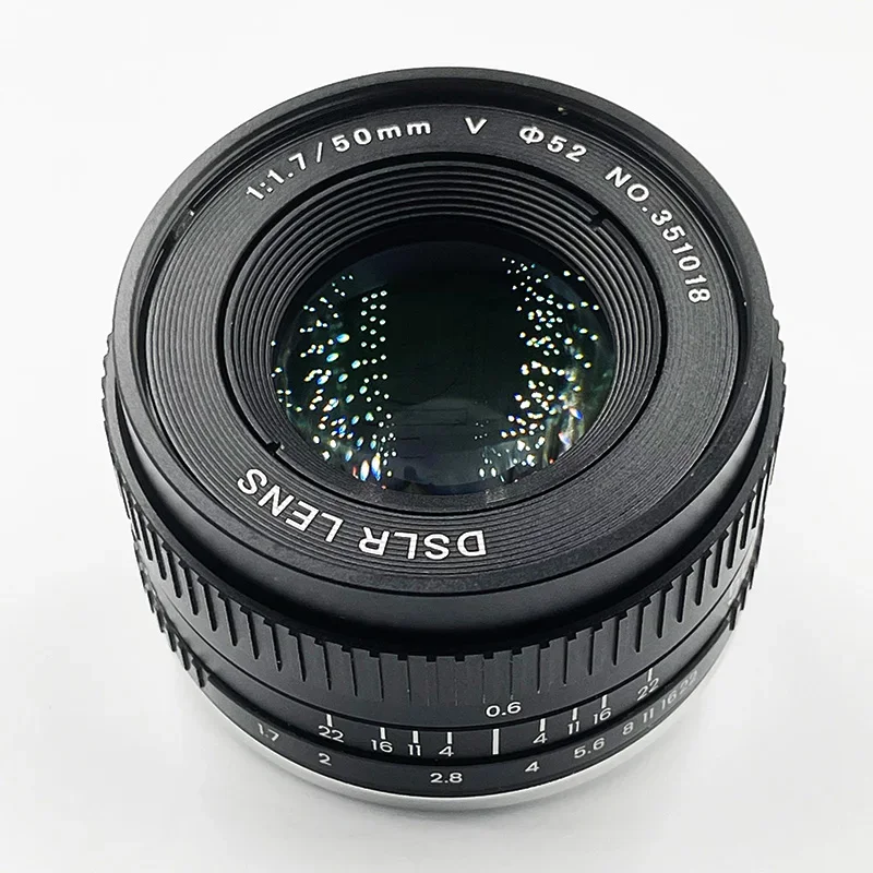 

Camera lens 50mm F1.7 Metal Large Aperture Standard Prime Full Frame Portrait Manual Focus Lens for Canon EOS M42 Nikon Camera