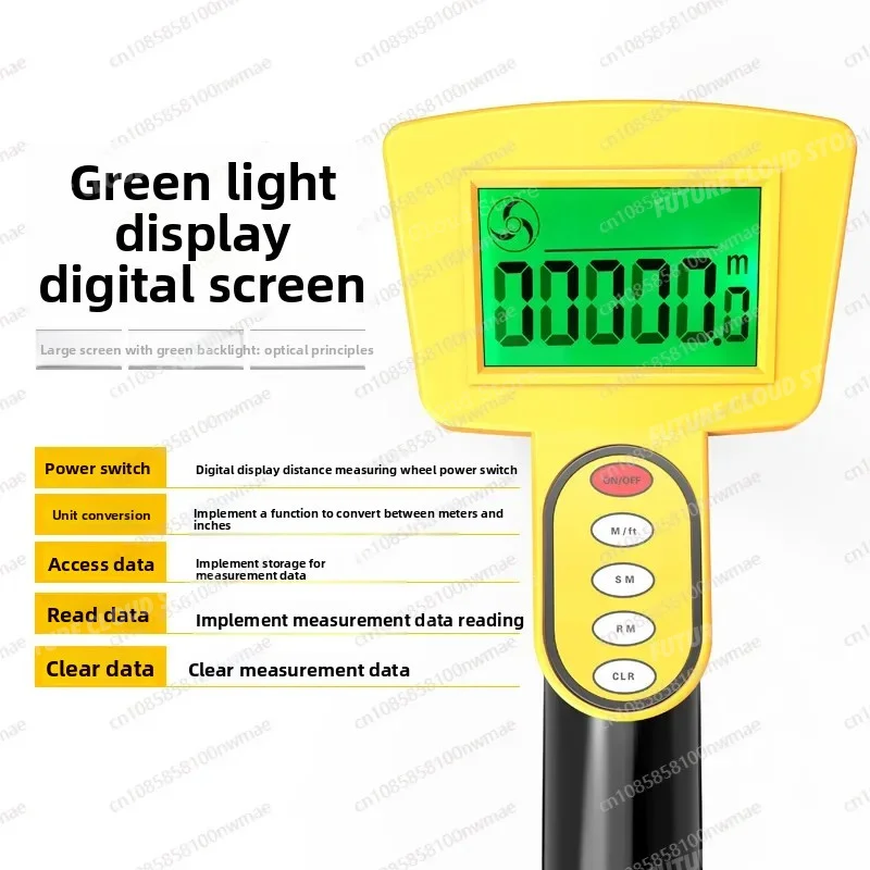 Digital display hand range wheel roller range finder outdoor engineering measuring ruler portable handheld distance measuring to