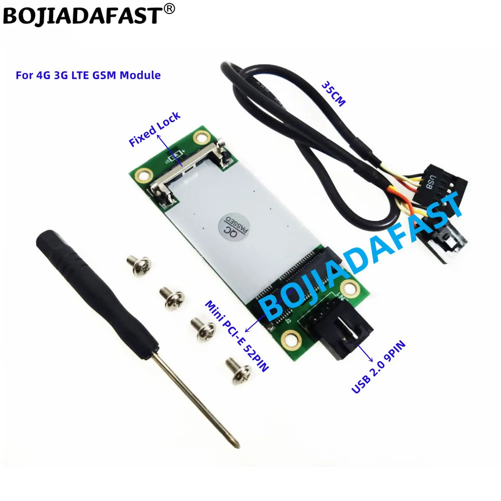 Motherboard USB 2.0 9PIN Header To Mini PCI-E MPCIe Wireless Adapter 1 SIM Card Slot For GSM 3G 4G LTE WWAN Module Modem