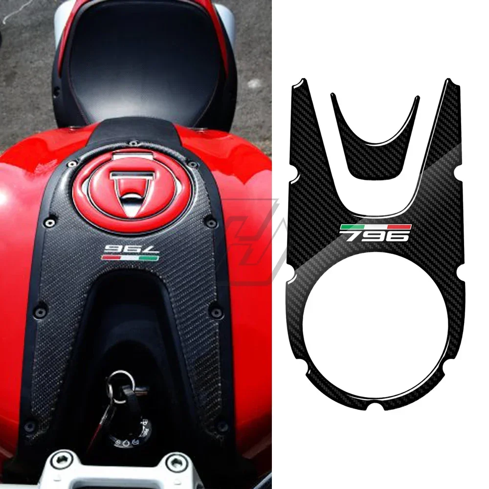 

For Ducati Monster 796 2008-2014 3D Carbon-look Motorcycle fuel tank protective sticker