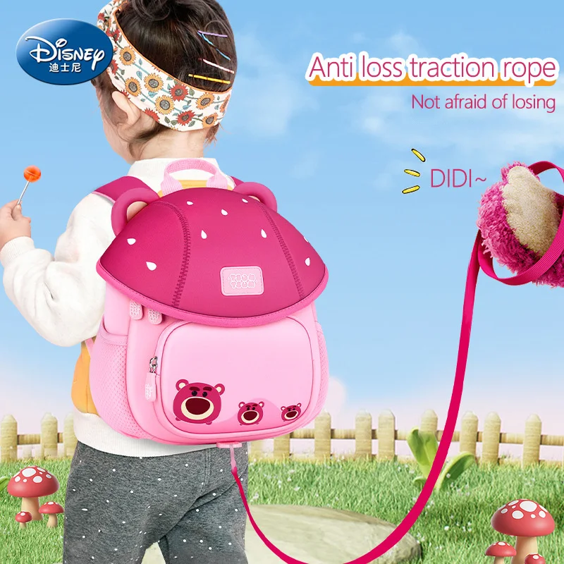 Disney Cartoon TSUM TSUM 1-5 Year Old Girl Backpack Kindergarten Schoolbag Cute Children Going Out Lotso Mini Anti Lost Backpack