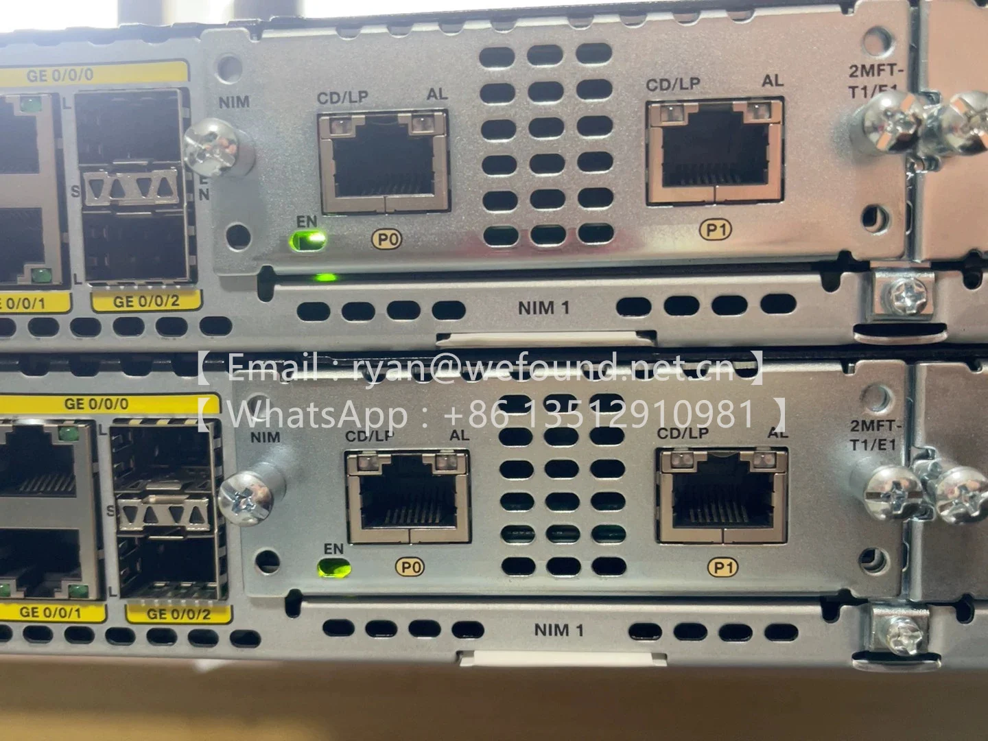 NIM-2MFT-T1/E1   NIM-4MFT-T1/E1  NIM-8MFT-T1/E1  Voice and WAN Network Interface Module