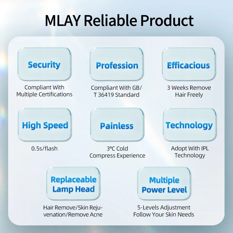 Лазерное удаление волос MLAY T14, лазерный эпилятор с охлаждением, лазерный депилятор для тела бикини для женщин, сменная лампа для удаления волос