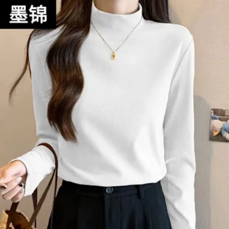 Women BS Dralon Mock Neck Long Sleeve Tshirt Autumn Winter Warm Inner Base Top
