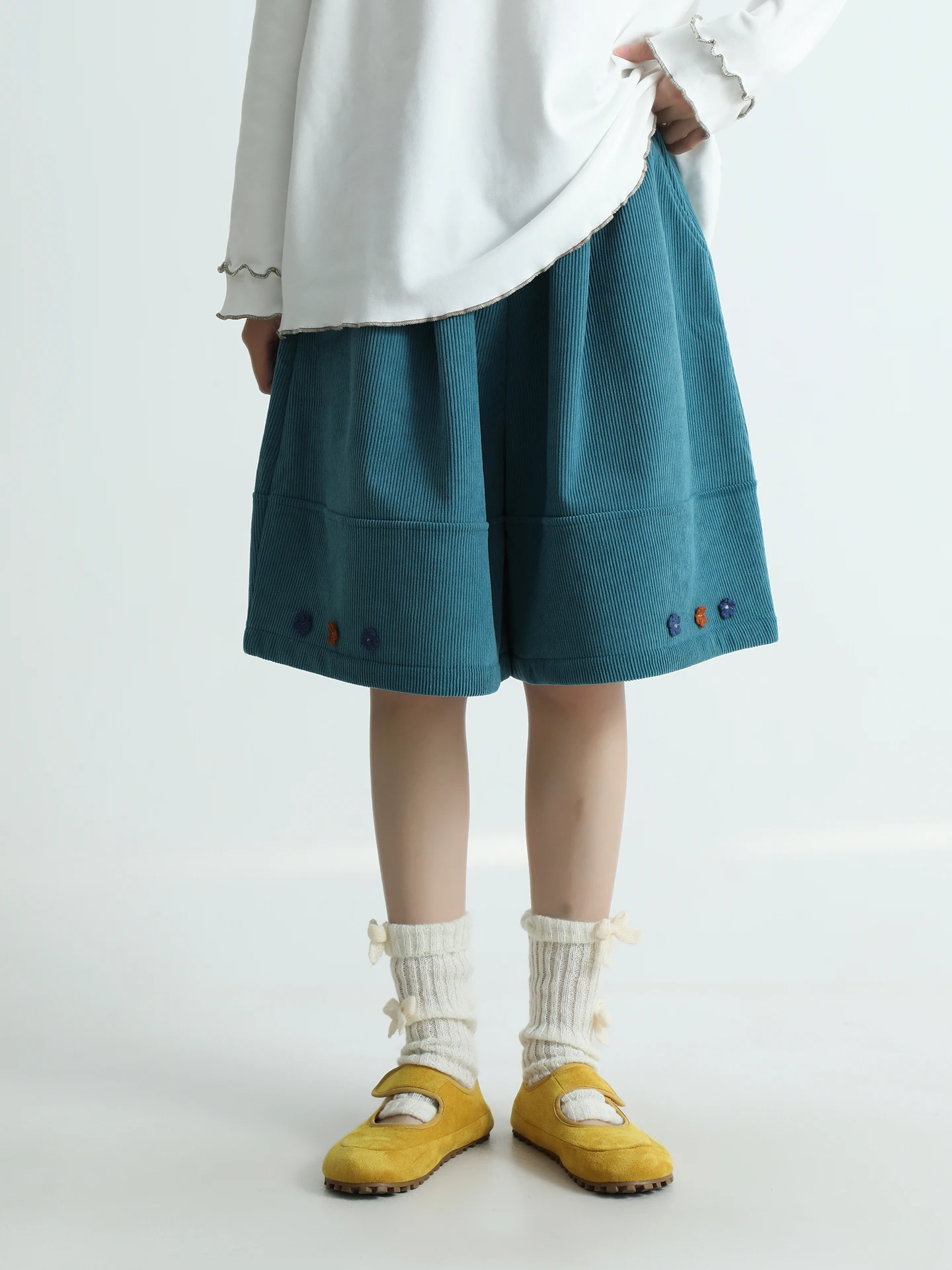 

Брюки Boeren Corduroy Fce на подкладке пять четвертей, женские зимние новые художественные японские брюки свободного покроя, подчеркивающие orts